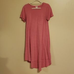 Small Lularoe Carly dress, heathered raspberry